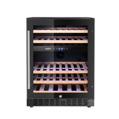 Chladnička na víno, 2 zóny, 46 lahví, Arktic, Černá, 570x595x(H)820mm | 237106